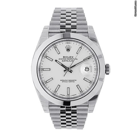 Rolex Datejust 41mm Stainless Steel Index Dial Watch 126300 – NY WATCH LAB