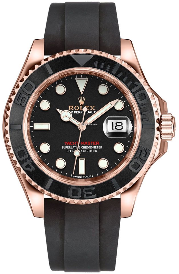 Men's Rolex Yacht-Master 40 Rose Gold/Stainless Steel Black Dial