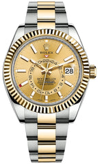 Rolex Sky-Dweller 326933 42mm Two Tone Champagne Dial