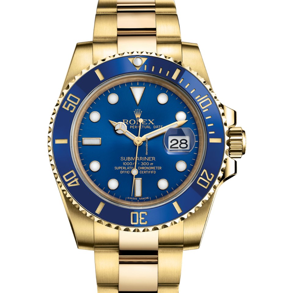 Rolex Submariner Date Gold 116618LB New NY LAB