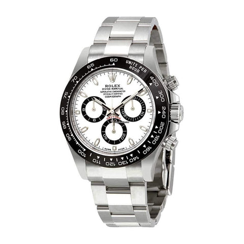 Rolex Daytona Stainless Steel White Index Dial Ceramic Bezel Oyster Bracelet 116500LN