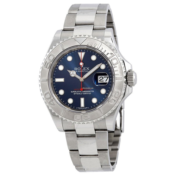 Rolex Yacht-Master 40 New Steel Platinum Blue Dial Mens 116622