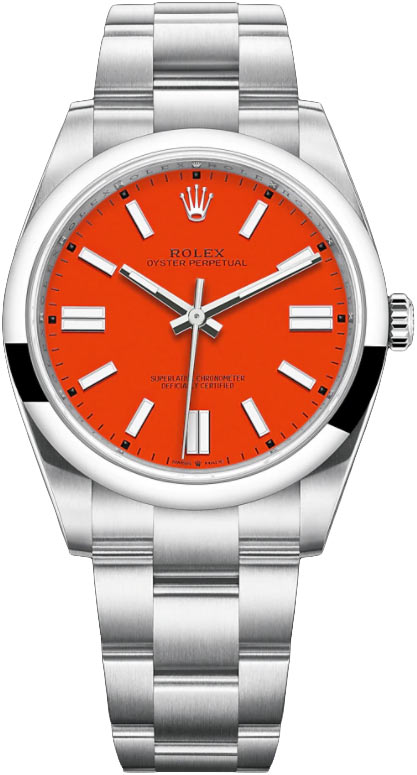 Perpetual 41mm Coral Red Dial 124300 NY WATCH LAB