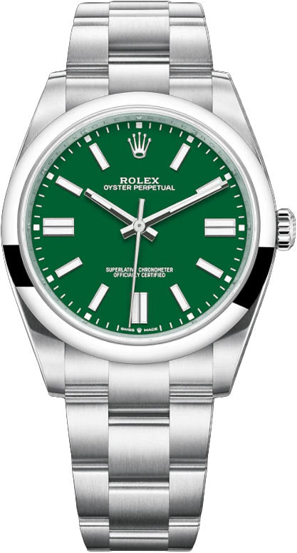 Koordinere Microbe juni Rolex Oyster Perpetual 41mm Green Dial 124300 - NEW – NY WATCH LAB