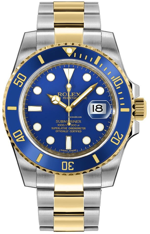 Rolex Submariner Stainless Steel & 18K Yellow Gold Blue Ceramic - – NY WATCH LAB