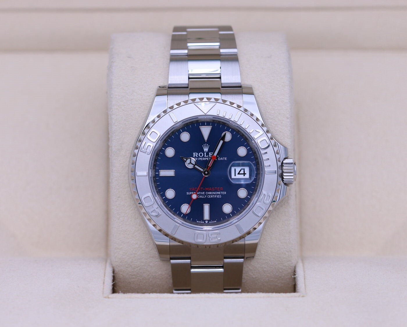 Rolex Yacht-Master 40 Stainless Steel Blue Dial Platinum Bezel