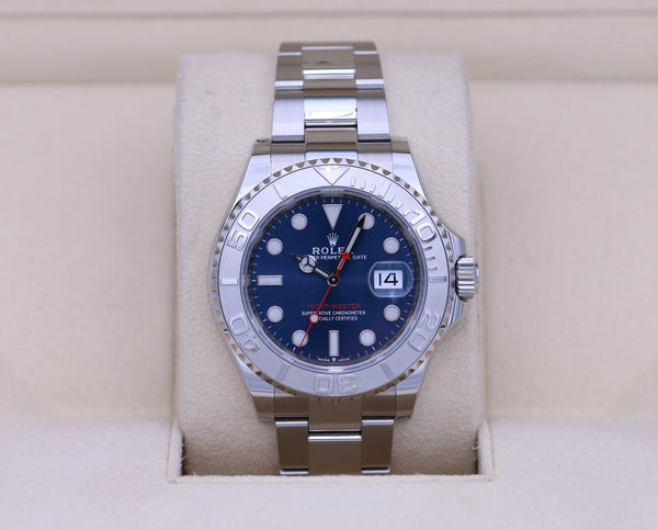 Rolex Yacht-Master 40 Stainless Steel Blue Dial Platinum Bezel Oyster Bracelet 126622 - New