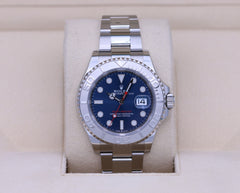 Rolex Yacht-Master 40 Stainless Steel Blue Dial Platinum Bezel Oyster Bracelet 126622 - New