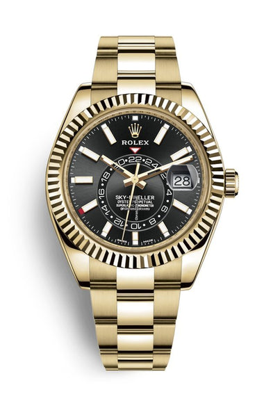 Rolex Sky-Dweller Gold 42 mm Black Index Dial Oyster Bracelet 2022+ 326938