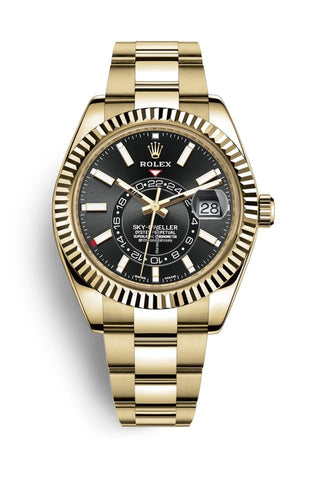 Rolex Sky-Dweller Gold 42 mm Black Index Dial Oyster Bracelet 2022+ 326938