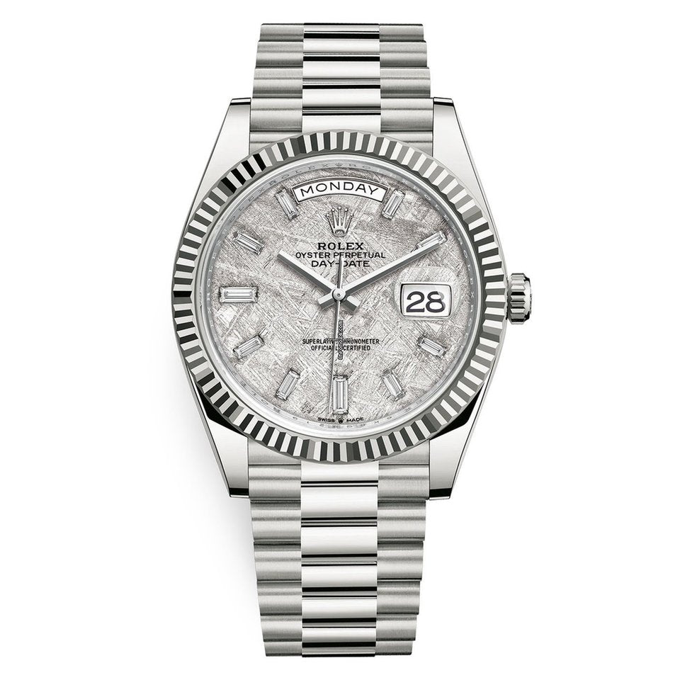 Rolex Day-Date 40mm White Gold Meteorite Dial - New NY WATCH LAB