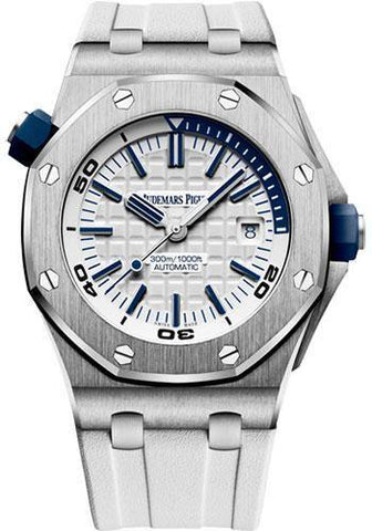 Audemars Piguet Royal Oak Offshore Diver Watch-White Dial 42mm-15710ST.OO.A010CA.01 - NY WATCH LAB