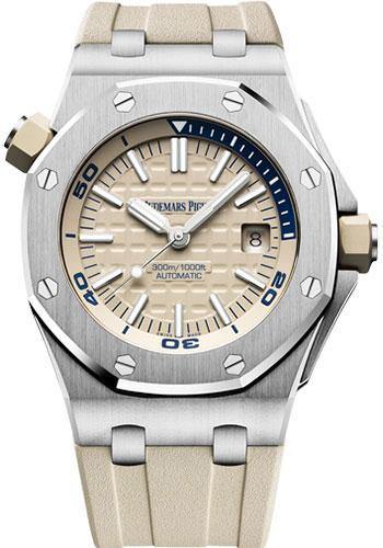 Audemars Piguet Royal Oak Offshore Diver Watch-White Dial 42mm-15710ST.OO.A085CA.01 - NY WATCH LAB