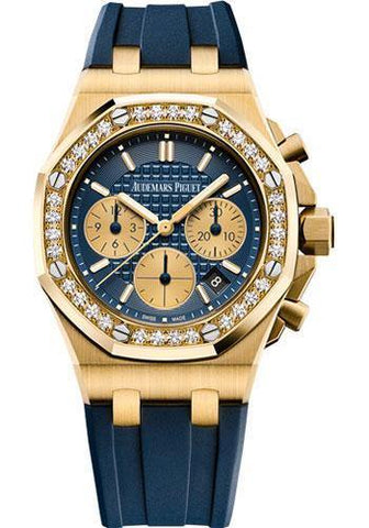 Audemars Piguet Royal Oak Offshore Selfwinding Chronograph Watch-Blue Dial 37mm-26231BA.ZZ.D027CA.01 - NY WATCH LAB