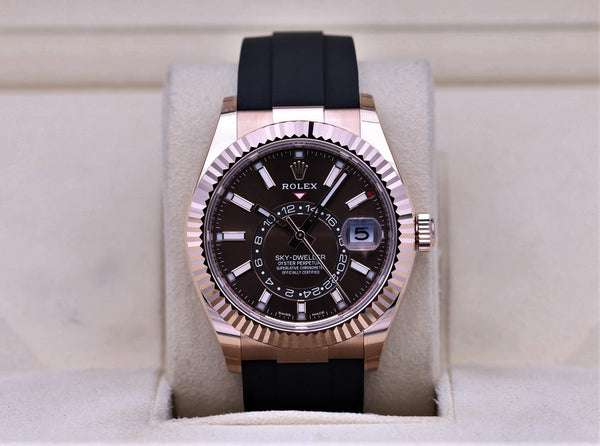 Rolex 326235 Sky-Dweller Rose Gold Chocolate Dial Oysterflex 2021 NEW