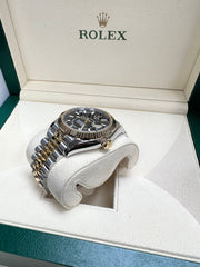 Rolex Sky-Dweller 42mm Two Tone Black & Yellow Gold Dial Jubilee 326933