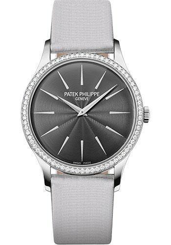 Patek Philippe 33mm Ladies' Calatrava Watch Gray Dial 4897G - NY WATCH LAB