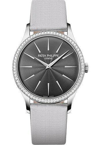 Patek Philippe 33mm Ladies' Calatrava Watch Gray Dial 4897G - NY WATCH LAB