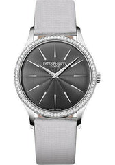 Patek Philippe 33mm Ladies' Calatrava Watch Gray Dial 4897G - NY WATCH LAB