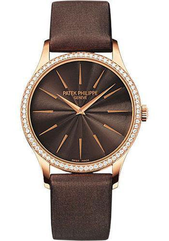 Patek Philippe 33mm Ladies Calatrava Watch Brown Dial 4897R - NY WATCH LAB