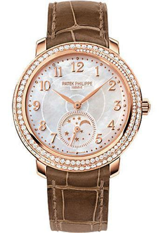 Patek Philippe 33.3mm Ladies Complications Watch White Dial 4968R - NY WATCH LAB