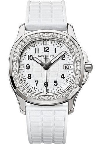 Patek Philippe 35.6mm Aquanaut Luce Glitter White Watch White Dial 5067A - NY WATCH LAB