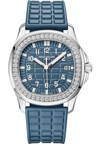 Patek Philippe 35.6mm Aquanaut Luce - 35.6mm - Steel - Blue-Gray Embossed Dial Blue Dial 5067A - NY WATCH LAB
