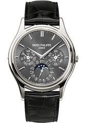 Patek Philippe 37.2mm Grand Complications Perpetual Calendar Moon Phase Watch Gray Dial 5140P - NY WATCH LAB