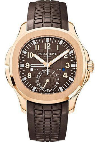 Patek Philippe 40.8mm Mens Aquanaut Travel Time Watch Brown Dial 5164R - NY WATCH LAB