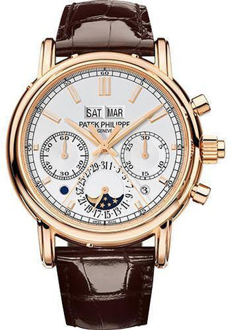 Patek Philippe 40.2mm Grand Complications Split Seconds Chronograph Pertetual Calendar Watch Silver Dial 5204R - NY WATCH LAB