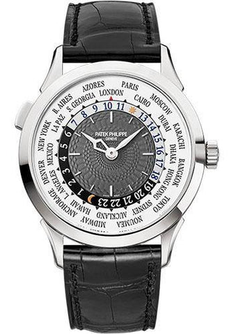 Patek Philippe 38.5mm World Time Complicated Watch Gray Dial 5230G - NY WATCH LAB