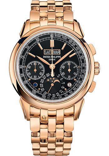 Patek Philippe 41mm Grand Complications Chronograph Perpetual Calendar - Rose Gold - Ebony Black Sunburst Dial Black Dial 5270/1R - NY WATCH LAB