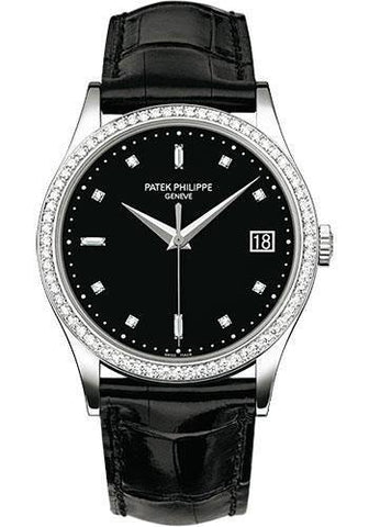 Patek Philippe 38mm Calatrava Watch Black Dial 5297G - NY WATCH LAB
