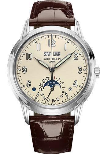 Patek Philippe 40mm Grand Complications Perpetual Calendar - White Gold - Lacquered Cream Dial C Dial 5320G - NY WATCH LAB