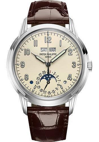 Patek Philippe 40mm Grand Complications Perpetual Calendar - White Gold - Lacquered Cream Dial C Dial 5320G - NY WATCH LAB