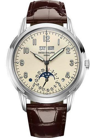 Patek Philippe 40mm Grand Complications Perpetual Calendar - White Gold - Lacquered Cream Dial C Dial 5320G - NY WATCH LAB