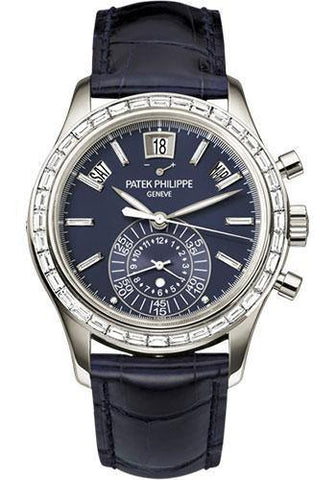 Patek Philippe 40.5mm Annual Calendar Chronograph Complications Watch Blue Dial 5961P - NY WATCH LAB