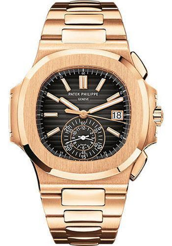 Patek Philippe 40.5mm Men Nautilus Watch Black Dial 5980/1R - NY WATCH LAB 