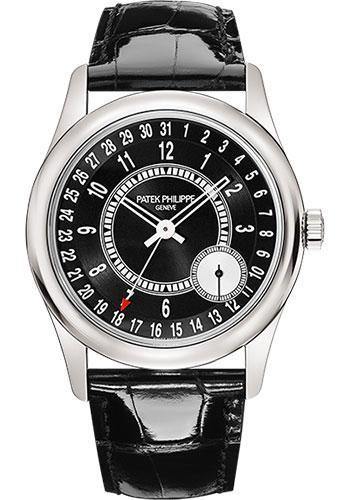 Patek Philippe 39mm Mens Calatrava Watch Black Dial 6006G - NY WATCH LAB