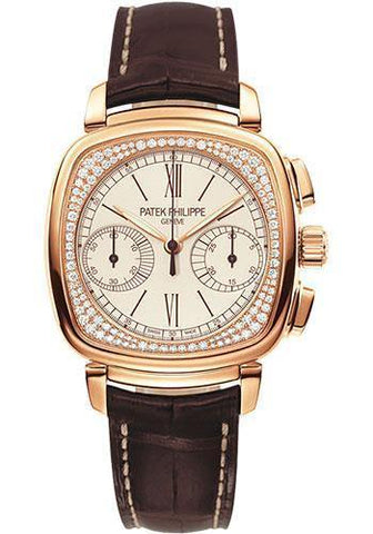 Patek Philippe 33mm Ladies First Chronograph Complicated Watch White Dial 7071R - NY WATCH LAB