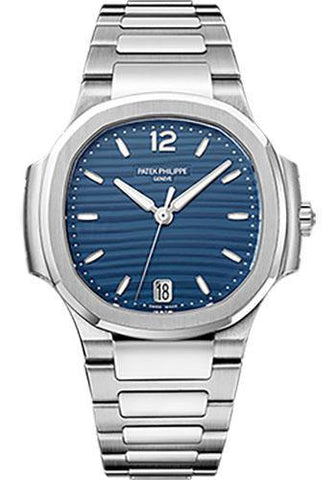 Patek Philippe 35.2mm Ladies Nautilus Watch Blue Dial 7118/1A - NY WATCH LAB 