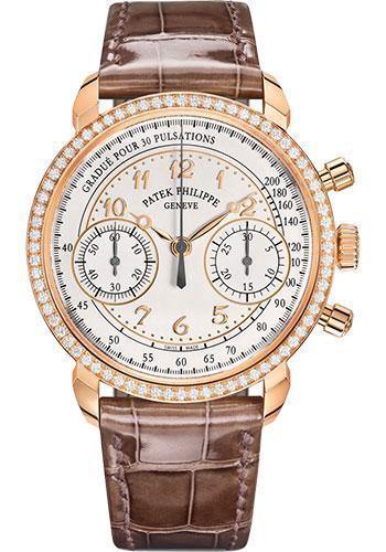 Patek Philippe 38mm Complications Chronograph - Rose Gold - Silvery Opaline Dial Opaline Dial 7150/250R - NY WATCH LAB