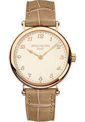 Patek Philippe 34.6mm Ladies Calatrava Watch Cream Dial 7200R - NY WATCH LAB