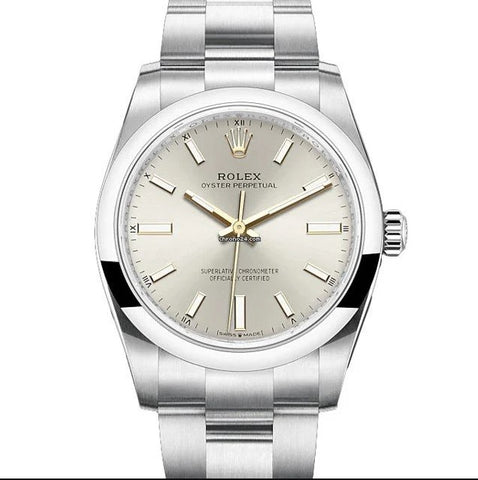 Rolex Oyster Perpetual 34mm Silver Dial 124200 2023 New