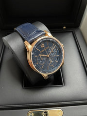 Audemars Piguet Chronograph Rose Gold/Blue Dial Alligator Leather Strap 2021 New 26393OR.OO.A321CR.01