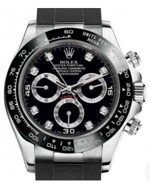 Rolex Daytona White Gold Black Diamond Dial Ceramic Bezel