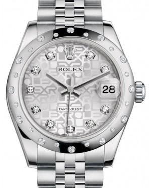 Rolex Datejust 31mm Lady Midsize White Gold/Steel Silver Jubilee