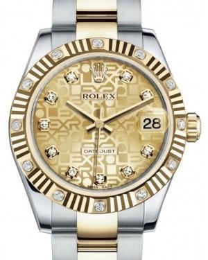 Rolex Datejust 26mm Yellow Gold & Steel Dial and Fluted Bezel