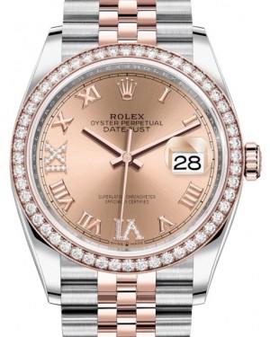 Med vilje falanks skrivning Rolex Datejust 36 Rose Gold/Steel Rose Roman Diamond VI Dial & Diamond – NY  WATCH LAB
