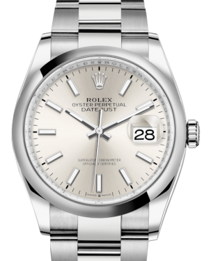 Rolex Datejust 36MM Stainless Steel Silver Index Dial Smooth